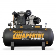 Compressor de Ar 20 Pés 200 Litros Trifásico de Alta Pressão Industrial - CHIAPERINI-CJ20+APV200L